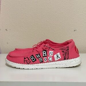 Hey Dude Pink Sneakers with Graphic Design